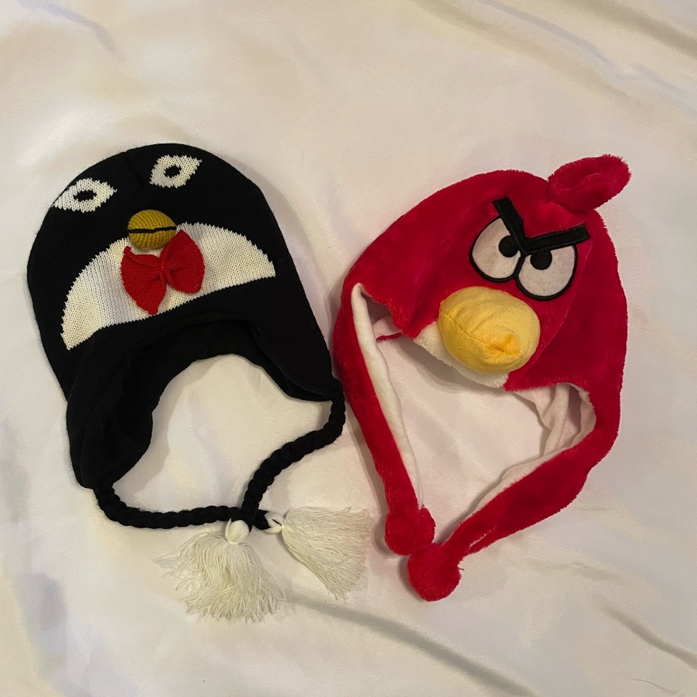 Angry Bird‎ and Penguin Toboggans with Tassels and Tie “Straps,” OS